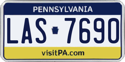 PA license plate LAS7690