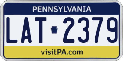 PA license plate LAT2379