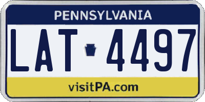 PA license plate LAT4497