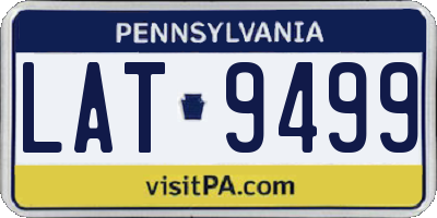 PA license plate LAT9499