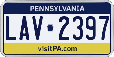 PA license plate LAV2397