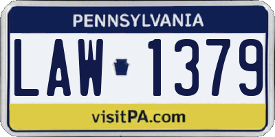 PA license plate LAW1379