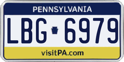 PA license plate LBG6979