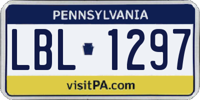 PA license plate LBL1297