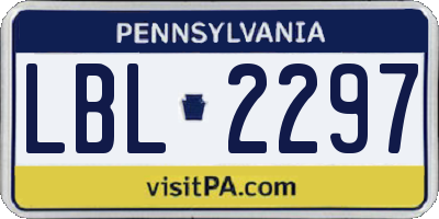 PA license plate LBL2297