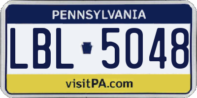 PA license plate LBL5048