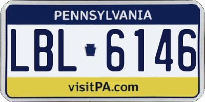 PA license plate LBL6146