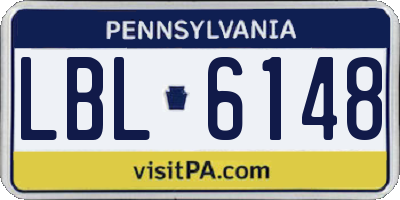 PA license plate LBL6148