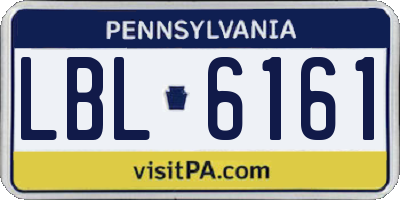 PA license plate LBL6161
