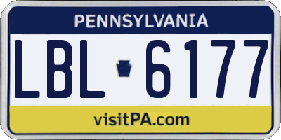 PA license plate LBL6177