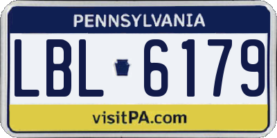 PA license plate LBL6179