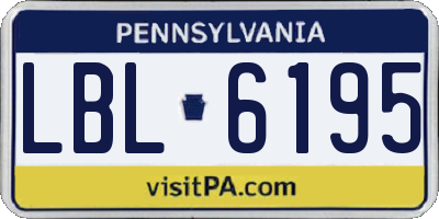 PA license plate LBL6195
