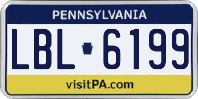 PA license plate LBL6199