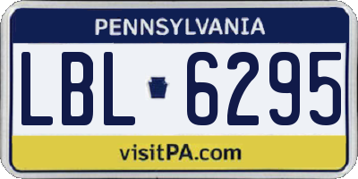 PA license plate LBL6295