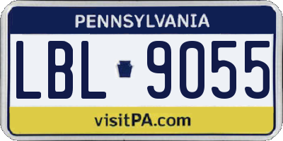 PA license plate LBL9055