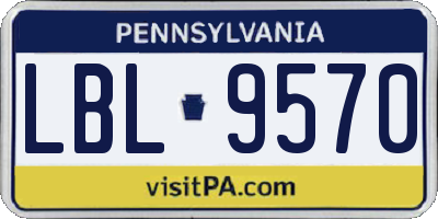 PA license plate LBL9570