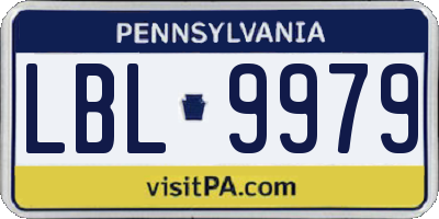 PA license plate LBL9979