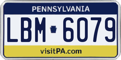 PA license plate LBM6079