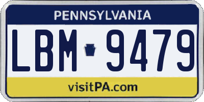 PA license plate LBM9479