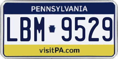 PA license plate LBM9529