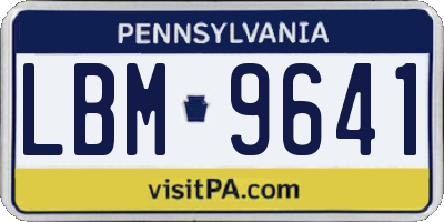 PA license plate LBM9641