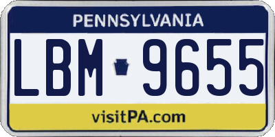 PA license plate LBM9655