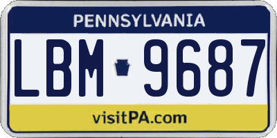 PA license plate LBM9687
