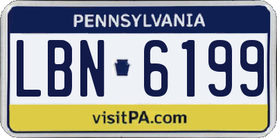 PA license plate LBN6199