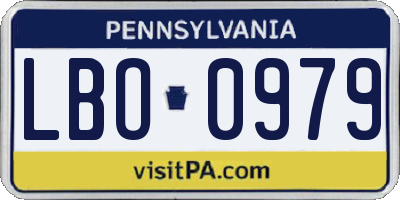 PA license plate LBO0979