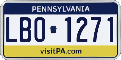 PA license plate LBO1271