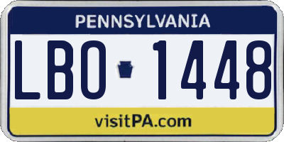 PA license plate LBO1448