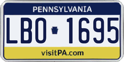 PA license plate LBO1695