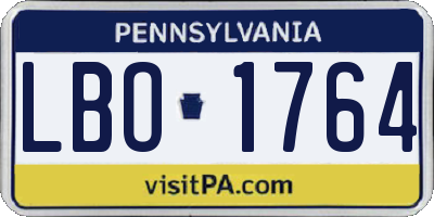 PA license plate LBO1764