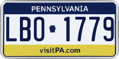 PA license plate LBO1779