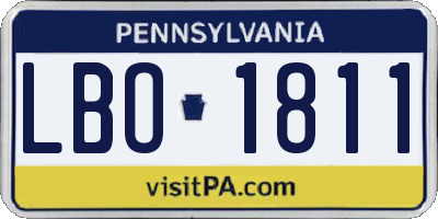 PA license plate LBO1811
