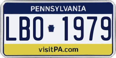 PA license plate LBO1979