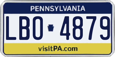 PA license plate LBO4879