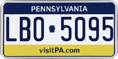 PA license plate LBO5095