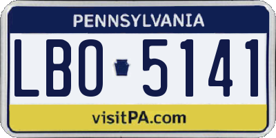 PA license plate LBO5141