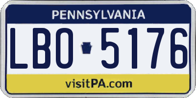 PA license plate LBO5176