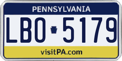 PA license plate LBO5179