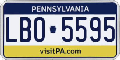 PA license plate LBO5595