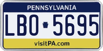 PA license plate LBO5695