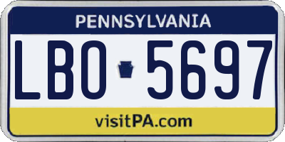 PA license plate LBO5697