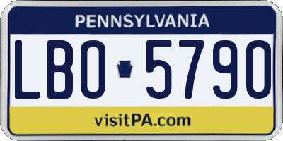 PA license plate LBO5790