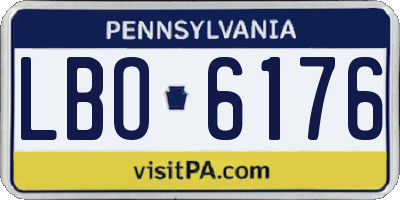 PA license plate LBO6176