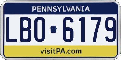 PA license plate LBO6179