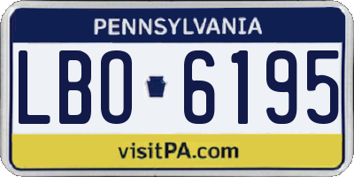 PA license plate LBO6195