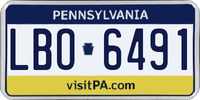 PA license plate LBO6491