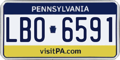 PA license plate LBO6591